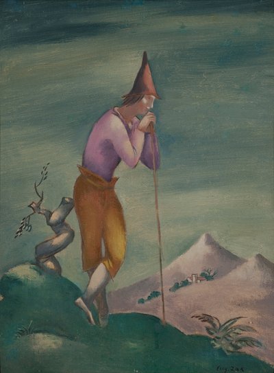 Landscape with Wanderer by Eugeniusz Zak